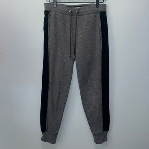 A & Fitch Women's S Gray‎ Sweatpant Joggers With Black Terry Cloth Side Panels